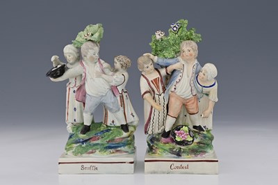 Lot 671 - Ralph Wood, pair of Staffordshire figure...