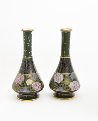 Lot 201 - A pair of Royal Worcester Aesthetic Movement...