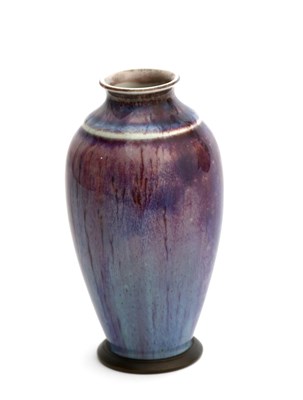 Lot 172 - A Sevres high-fired porcelain vase on bronze...