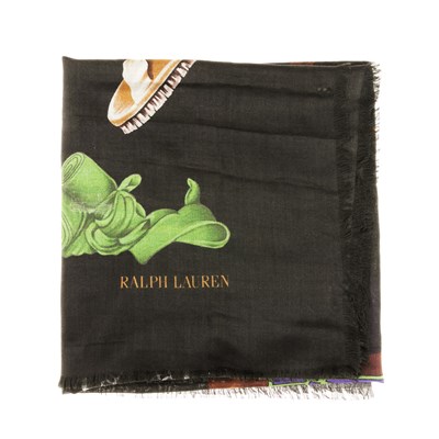 Lot 470 - Ralph Lauren, an equestrian wool shawl, the...