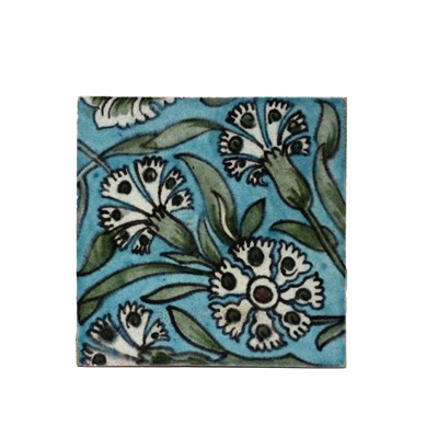 Lot 120 - A William De Morgan Merton Abbey Moffat tile,...
