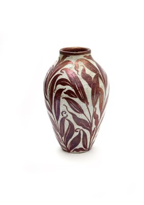 Lot 138 - A William De Morgan vase, slender, ovoid form...
