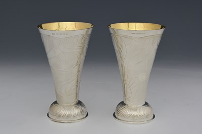 Lot 159 - (†) Rod Kelly, a pair of footed tapering...