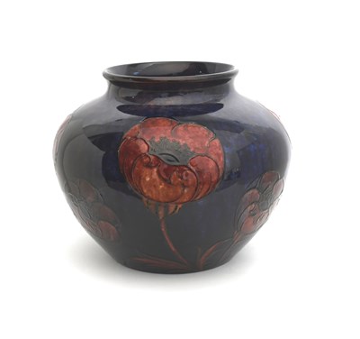 Lot 372 - 'Big Poppy' a large Moorcroft Pottery flambe...