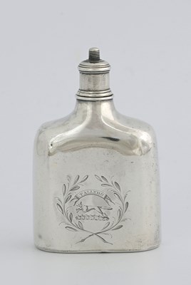 Lot 119 - An eighteenth-century silver spirit flask,...