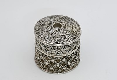 Lot 285 - A nineteenth century silver filigree bougie...