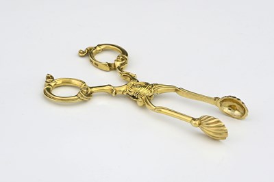 Lot 289 - A single pair of Victorian cast silver gilt...