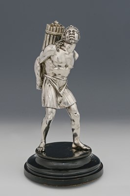 Lot 256 - A Victorian silver figural table lighter, by...