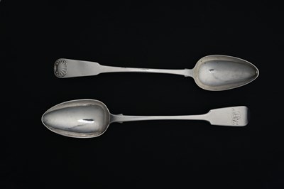 Lot 120 - A George IV Scottish silver fiddle and shell...