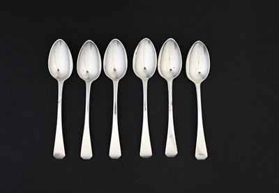 Lot 268 - A set of six George III silver coffin-end...