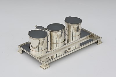 Lot 228 - A Victorian silver desk stand, by Carrington &...