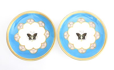Lot 186 - Two rare Minton's porcelain plates designed by...