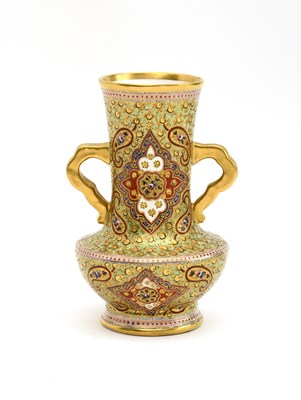 Lot 190 - A Rare Minton porcelain Cashmere vase designed...