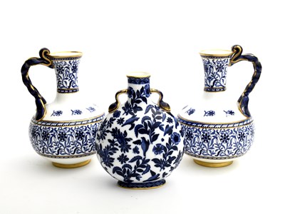 Lot 180 - A Minton Aesthetic Movement moon flask, disc...