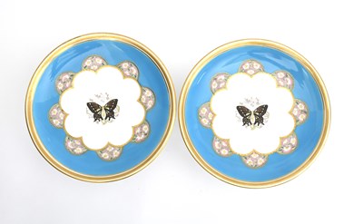 Lot 185 - Two rare Minton's porcelain plates designed by...