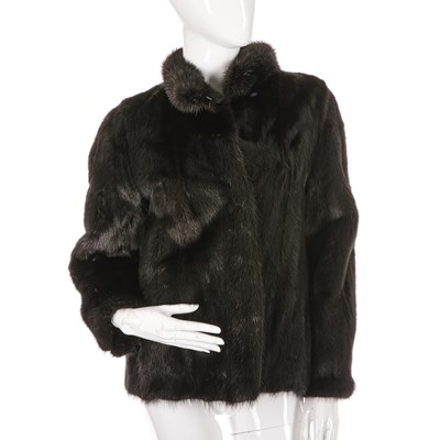 Lot 508 - A black mink jacket, designed with a short...