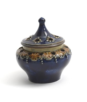 Lot 50 - A small Royal Doulton stoneware pot pourri...