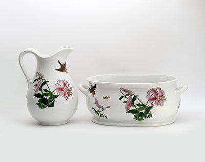 Lot 68 - A large Aesthetic Movement Minton wash set...