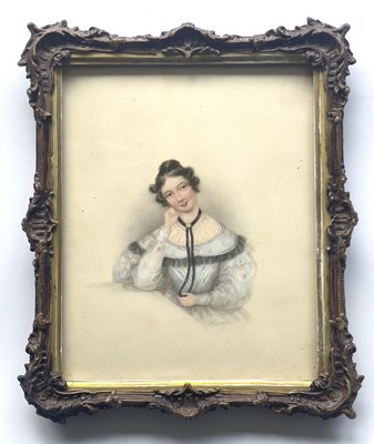 Lot 654 - British School, 1830s, a portrait miniature of...