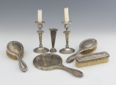 Lot 156 - A group of hallmarked silver, to include a...