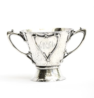 Lot 519 - An Art Nouveau Lawson & Co twin-handled silver...