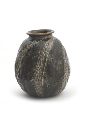 Lot 43 - A large Martin Brothers stoneware gourd vase...