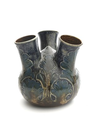 Lot 33 - A Martin Brothers stoneware Peruvian vase by...