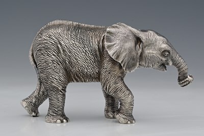 Lot 5 - A contemporary white metal model of an...