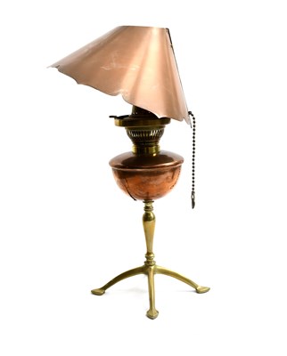 Lot 468 - A rare W.A.S Benson copper and brass reading...