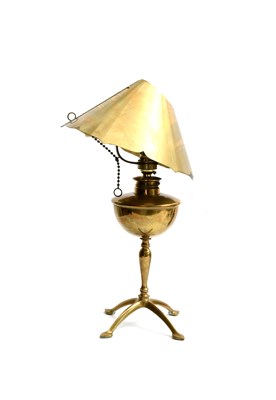 Lot 466 - A rare W.A.S Benson brass reading lamp...