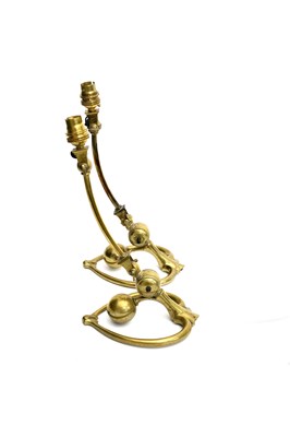 Lot 469 - A pair of W.A.S Benson brass wall/desk lights...