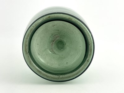 Lot 460 - A small green glass bottle, 18th century,...