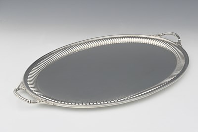 Lot 281 - A George V silver two-handled serving tray, by...