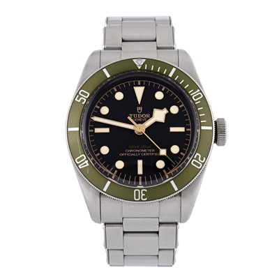 Lot 273 - Tudor, a stainless steel Black Bay Harrods Exclusive bracelet watch