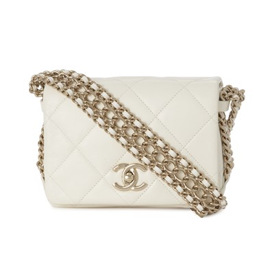 Lot 306 - Chanel, a Seasonal Chain Rows Square Flap handbag.