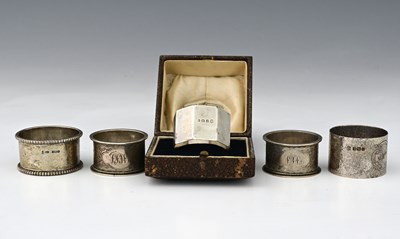Lot 212 - Five twentieth-century hallmarked silver...