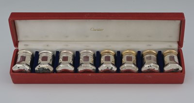 Lot 168 - Cartier, a cased set of eight salt and pepper...
