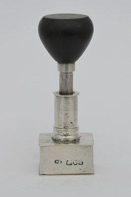 Lot 249 - An Edwardian silver stamp stamper, by William...