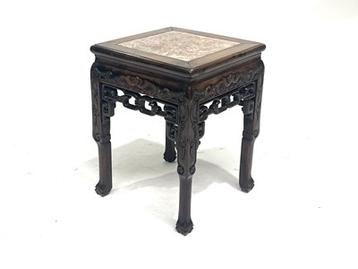 Lot 586 - A Chinese hardwood low table, early 20th...