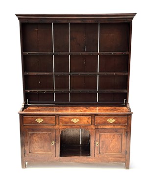 Lot 609 - A George III country oak dresser, circa 1780,...