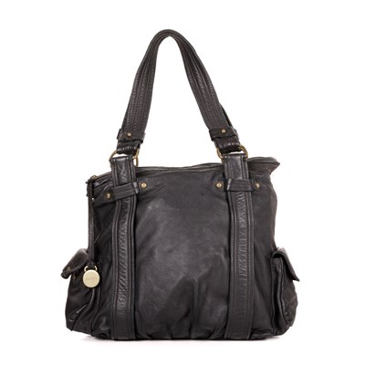 Lot 436 - Mulberry, a black leather handbag, crafted...