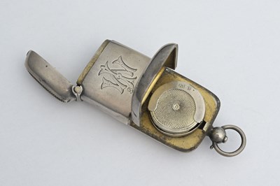 Lot 55 - A late Victorian silver combination vesta case,...
