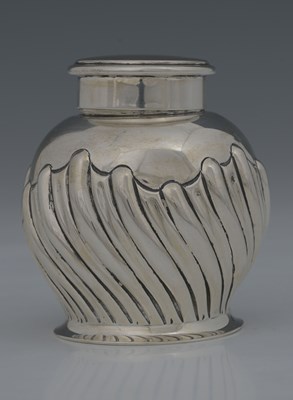 Lot 218 - A Victorian silver tea caddy, sponsor's mark...