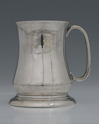 Lot 278 - A twentieth-century silver-coloured metal pint...