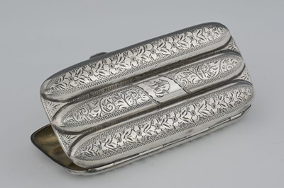 Lot 236 - An Edwardian silver cigar case, by Alfred...