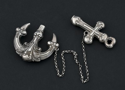 Lot 37 - A nineteenth-century novelty silver needle...