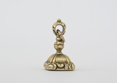 Lot 20 - A nineteenth-century gold seal fob, apparently...