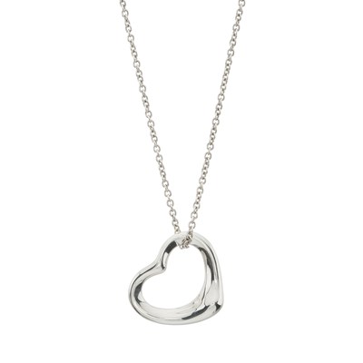 Lot 496 - Tiffany & Co., by Elsa Peretti, an Open Hearts pendant necklace.