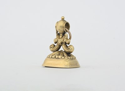 Lot 17 - A nineteenth-century gold seal fob, apparently...