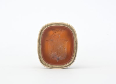 Lot 23 - A nineteenth-century gold seal fob, apparently...